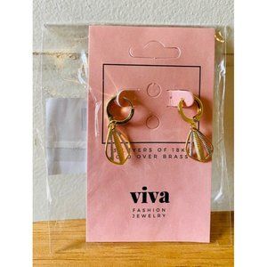 18K Gold Earrings from Brazil